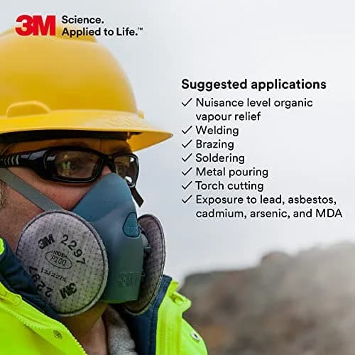 3M P100 Advanced Respirator Filter 2297, 1 Pair | NIOSH Approved for Oil & Non-Oil Particles thumbnail 6