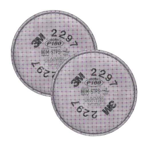 3M P100 Advanced Respirator Filter 2297, 1 Pair | NIOSH Approved for Oil & Non-Oil Particles thumbnail 1