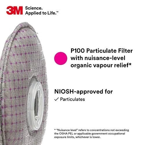 3M P100 Advanced Respirator Filter 2297, 1 Pair | NIOSH Approved for Oil & Non-Oil Particles thumbnail 2