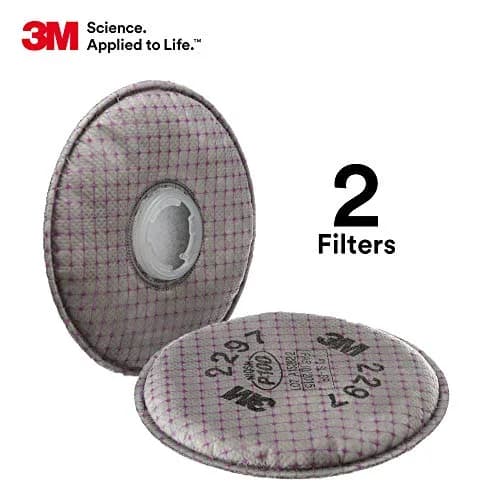 3M P100 Advanced Respirator Filter 2297, 1 Pair | NIOSH Approved for Oil & Non-Oil Particles thumbnail 3