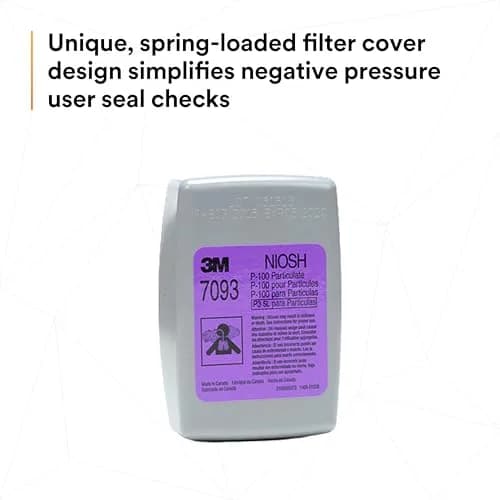 3M Particulate Filter 7093 P100 | High-Efficiency Oil & Non-Oil Particulates Filter (1 Pack of 12) thumbnail 8
