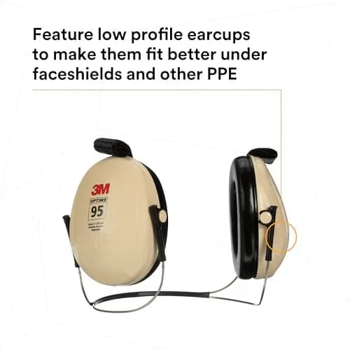 3M PELTOR Optime 95 Earmuffs, Behind-the-Head, 21 dB NRR | Industrial Hearing Protection thumbnail 5