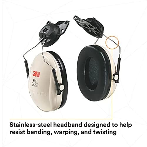 3M PELTOR Optime 95 Earmuffs, Cap Mount, 20 dB NRR, Beige | Industrial Hearing Protection thumbnail 3