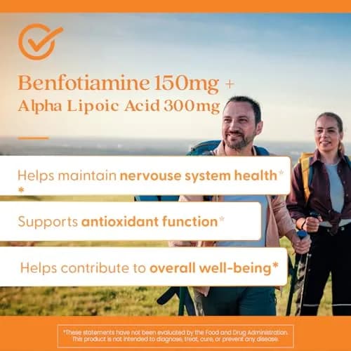Doctor's Best Benfotiamine Alpha Lipoic Acid Supplement 60 Veg Caps | Supports Glycemic Balance & Metabolic Response thumbnail 2