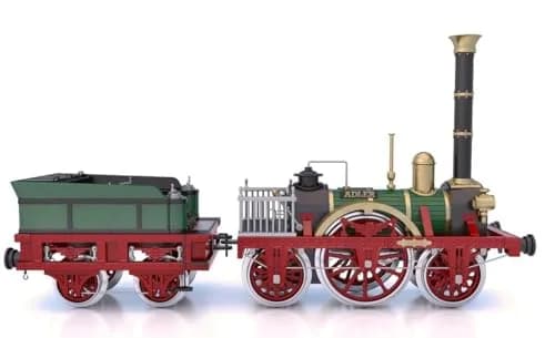 Occre Adler Locomotive 1:24 Scale Model Kit | Highly Detailed Plastic Assembly Kit for Collectors thumbnail 2