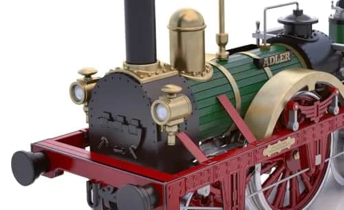 Occre Adler Locomotive 1:24 Scale Model Kit | Highly Detailed Plastic Assembly Kit for Collectors thumbnail 3