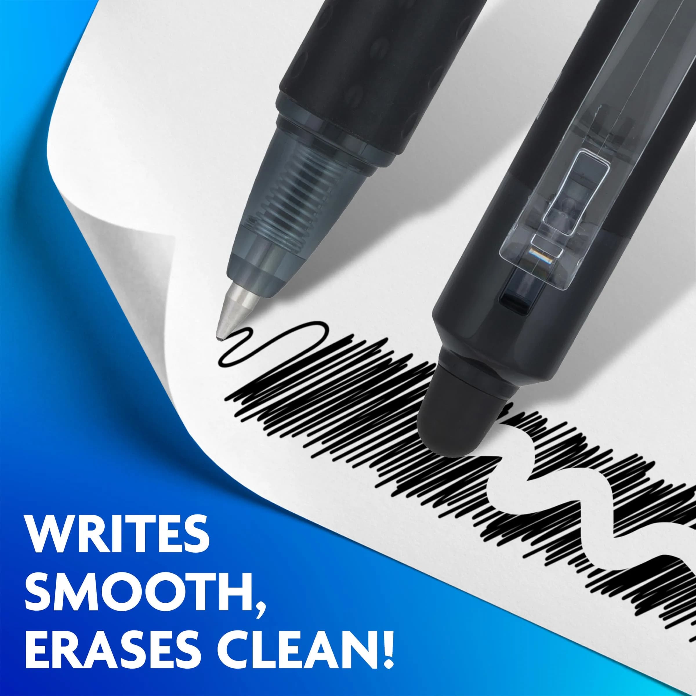 PILOT FriXion Clicker Erasable Pens, Black/Blue/Red Inks, 3-Pack | Smooth Ink Flow Writing Instrument - view 2
