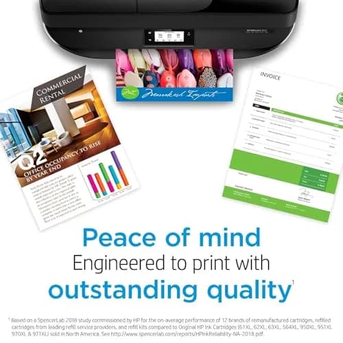 HP 62 Ink Cartridge Black XL and Tri-Color (Black XL + CMY) | 600 Pages Black, 165 Pages Tri-Color thumbnail 8