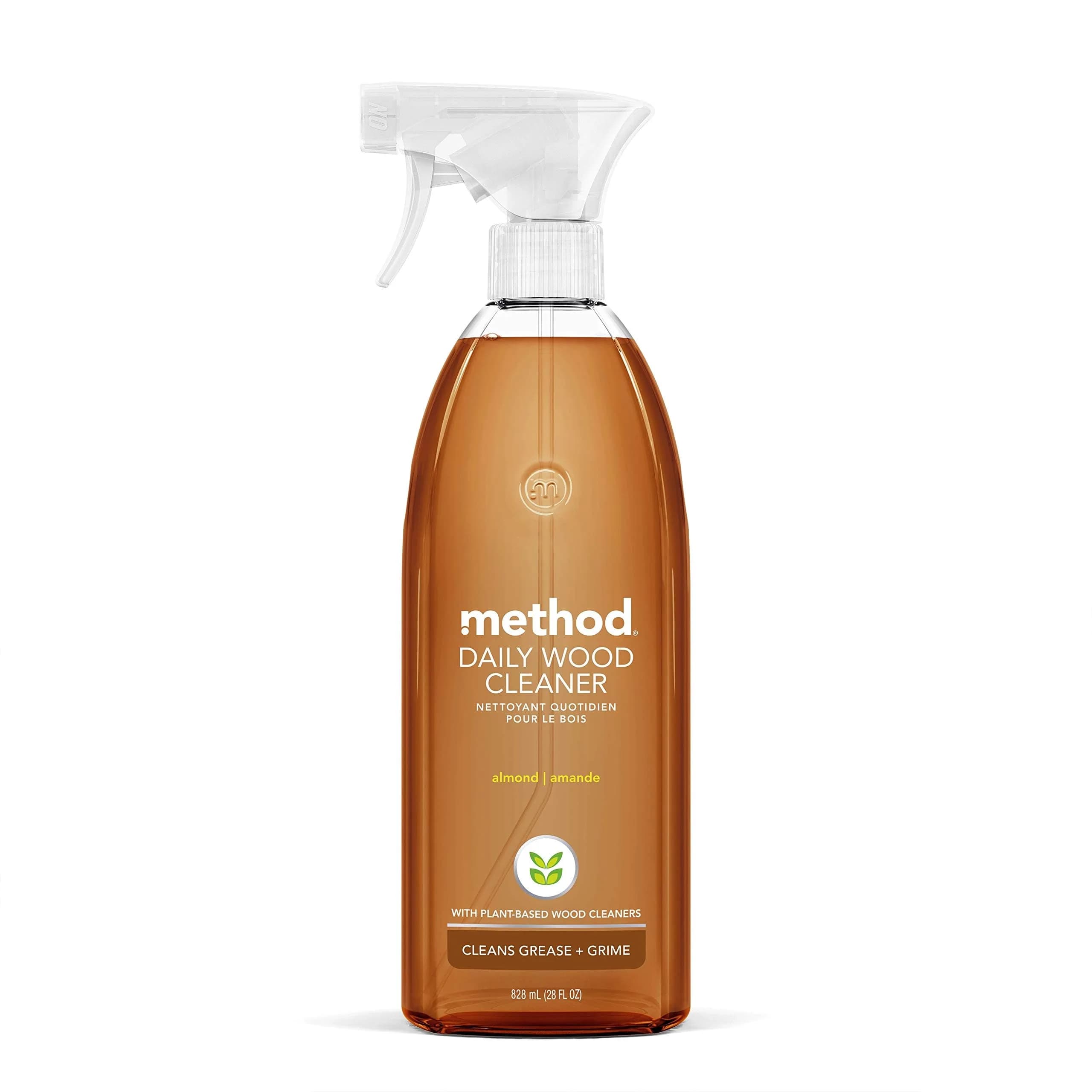 Method Daily Wood Cleaner Almond 224 fl oz (6.6 L) | Cleans & Dusts Wood Surfaces — 28 Fl Oz / Daily Wood Cleaner