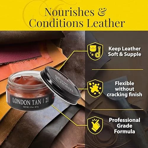 Kelly's London Tan Shoe Polish Cream 1.5 oz (44 ml) | Professional Leather Care thumbnail 5