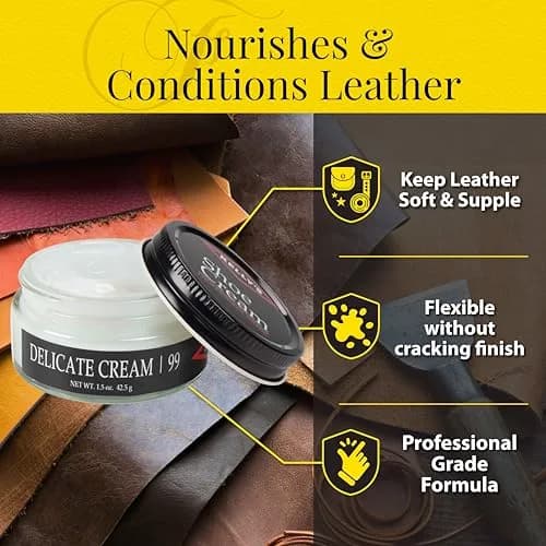 Kelly's Delicate Cream Shoe Polish 1.5 oz (44 ml) | Professional Leather Shoe Cream thumbnail 5