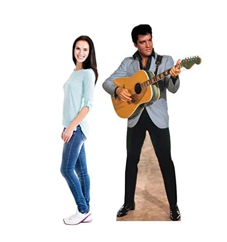 Cardboard People Elvis Presley Light Blue Jacket Cardboard Cutout | Life-Size Fan Decor thumbnail 3