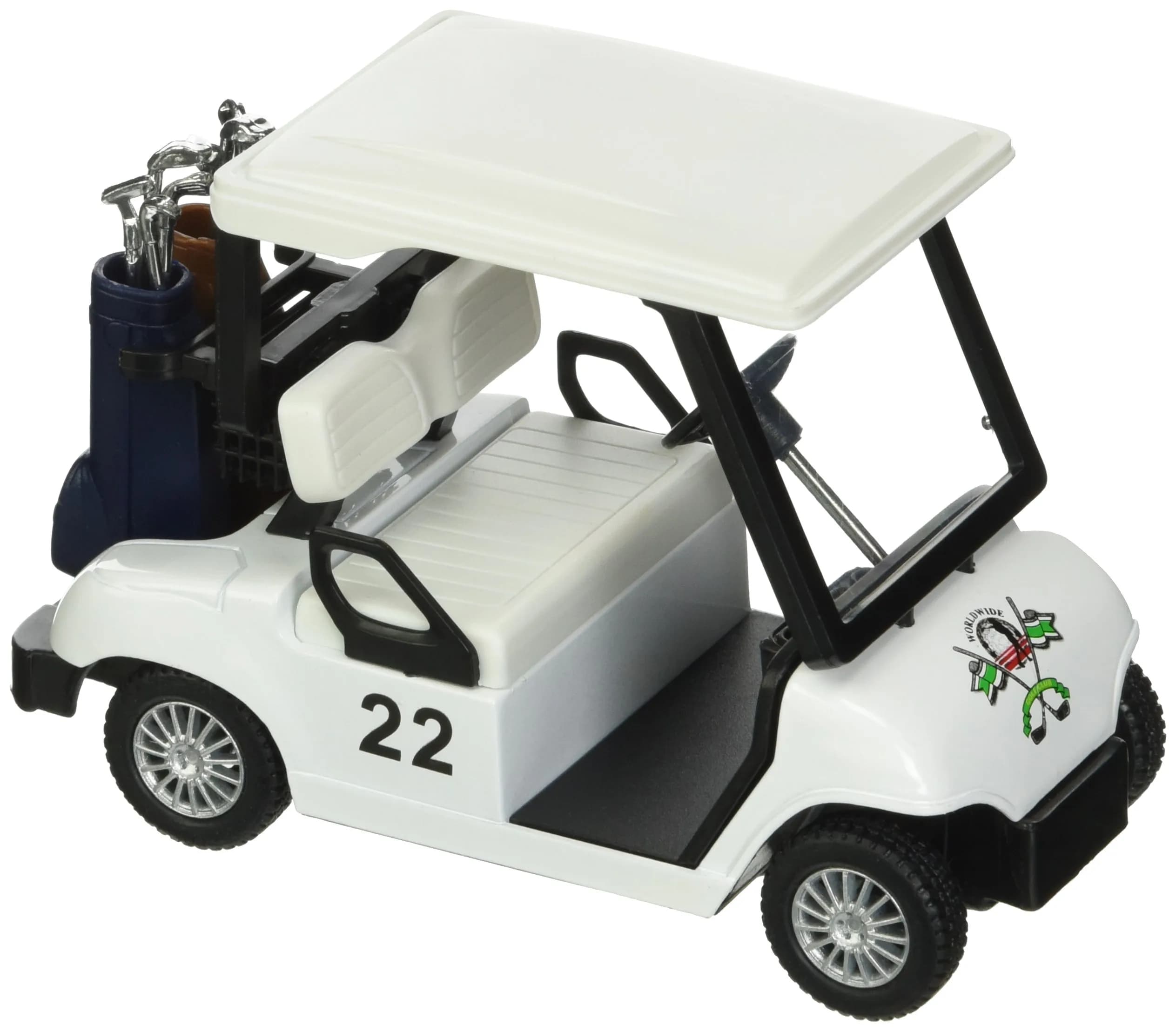 KinsFun Golf Cart Pullback Action Toy 10.4 cm (4.1 inches) | Educational Die-Cast Metal Model for Kids 3+ - main product image