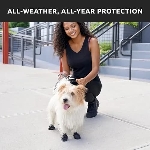 Protex PawZ Rubber Dog Boots Waterproof Non-Slip Shoes 12 Pack | All-Weather Paw Protection (120 chars) thumbnail 6