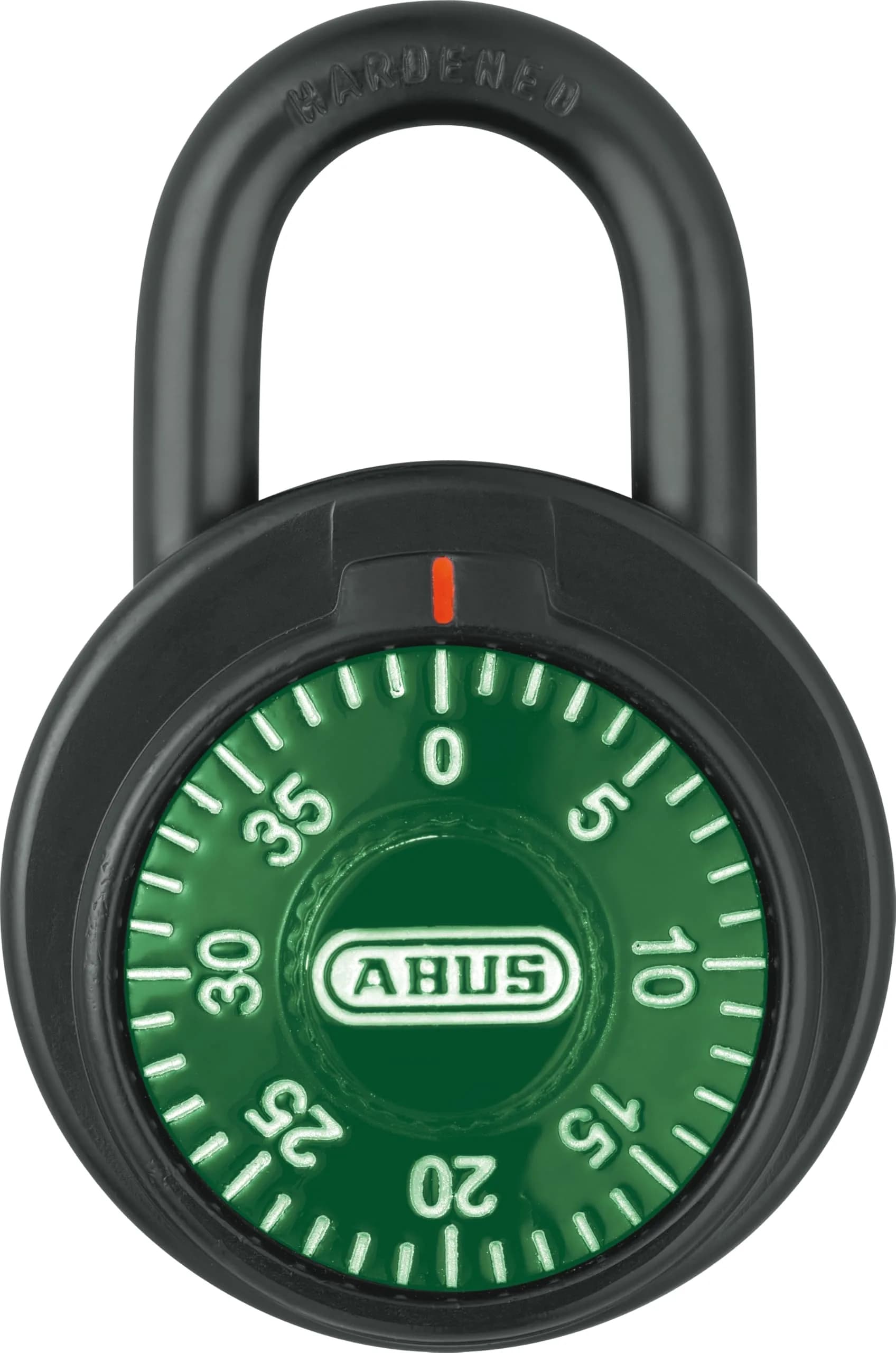 ABUS 78/50 KC 2-Inch Locker Dial Combination Padlock, Black | 3-Digit Resettable Lock for Gym & School — Green