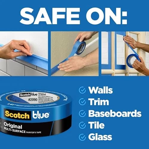 3M ScotchBlue Original Painter's Tape 1.88 in x 60 yd | Multi-Surface, Medium Adhesive, UV Resistant thumbnail 3
