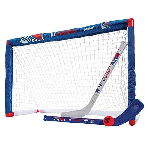 Franklin Sports NHL Team Mini Hockey Set with Sticks and Ball | Ages 3+ Indoor Knee Play thumbnail 1