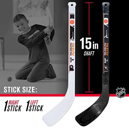 Franklin Sports NHL Philadelphia Flyers Mini Hockey Goal + Stick Set | Ages 3+ Indoor Knee Hockey thumbnail 4