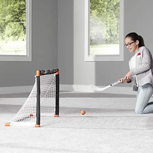 Franklin Sports NHL Philadelphia Flyers Mini Hockey Goal + Stick Set | Ages 3+ Indoor Knee Hockey thumbnail 6