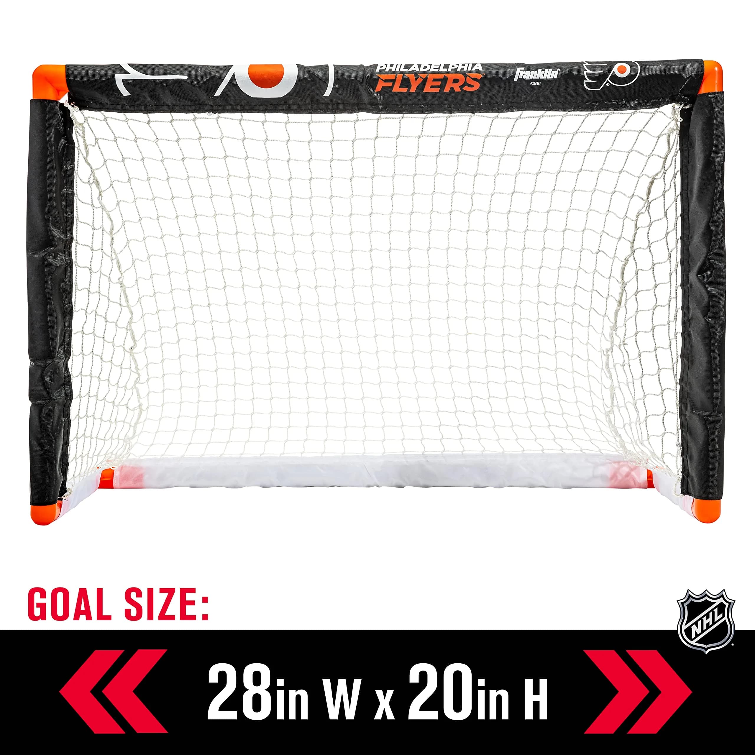 Franklin Sports NHL Philadelphia Flyers Mini Hockey Goal + Stick Set | Ages 3+ Indoor Knee Hockey - view 3
