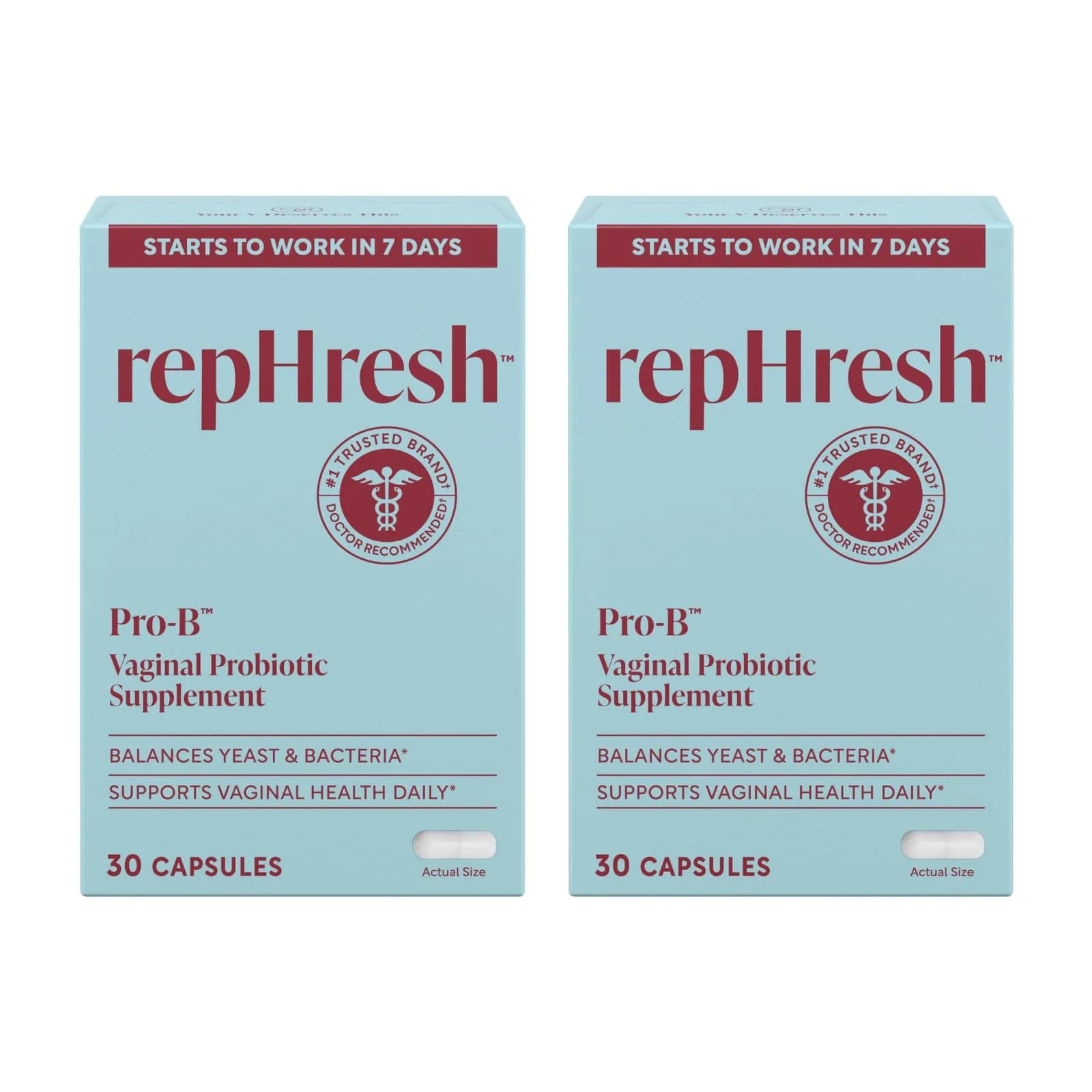 Rephresh Pro-B Vaginal Probiotic Supplement 30 Count | Supports Feminine Health & Balance — White