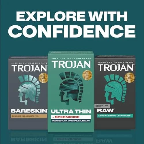 Trojan Ultra Thin Plus Spermicide Condoms 12 Count | Natural Feeling & Extra Pregnancy Protection thumbnail 7
