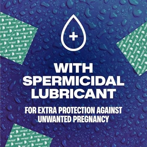 Trojan Ultra Thin Plus Spermicide Condoms 12 Count | Natural Feeling & Extra Pregnancy Protection thumbnail 9