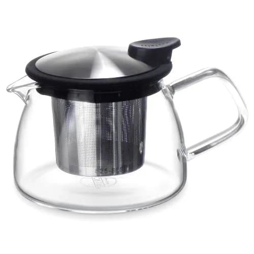 FORLIFE Bell Glass Teapot with Basket Infuser 430ml | Elegant Heat-Resistant Glass thumbnail 2