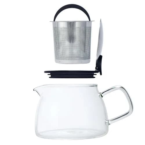 FORLIFE Bell Glass Teapot with Basket Infuser 430ml | Elegant Heat-Resistant Glass thumbnail 3