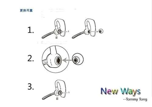PLT Voyager Legend Eartip Kit - Medium Black | Replacement Ear Tips for Bluetooth Headsets thumbnail 3