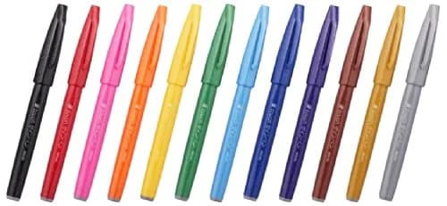 Pentel Pen Touch Felt-Tip Pens 12 Color Set SES15C-12 | Smooth Ink Flow for Art & Writing thumbnail 2
