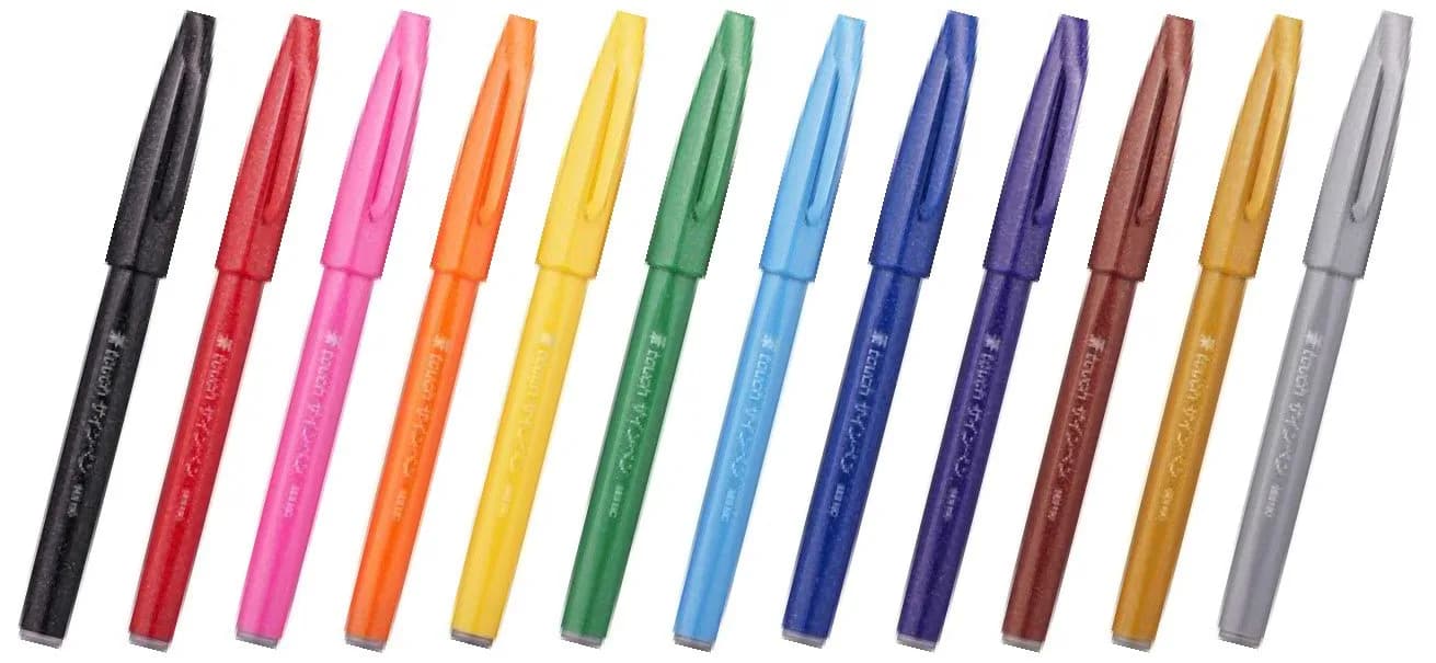 Pentel Pen Touch Felt-Tip Pens 12 Color Set SES15C-12 | Smooth Ink Flow for Art & Writing - view 2