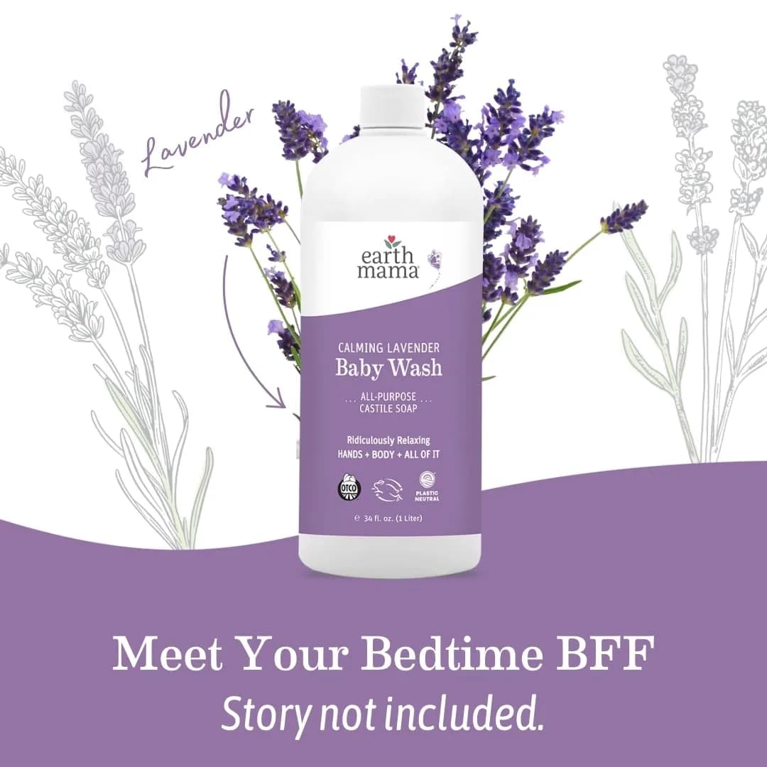 Earth Mama Calming Lavender Baby Wash Foaming Soap Refill 907 ml (34 Fl Oz) | Gentle Castile Soap for Sensitive Skin - view 8
