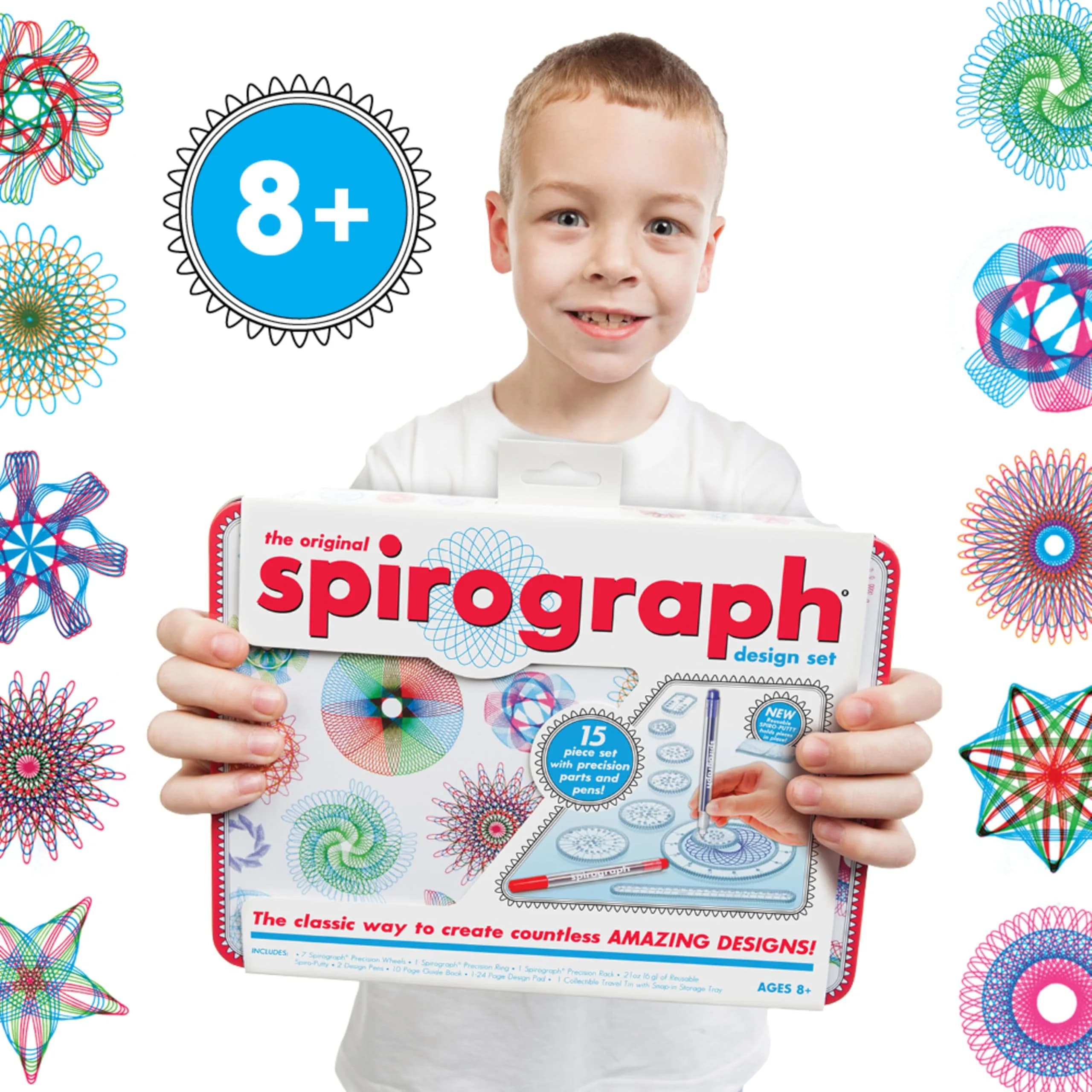 Spirograph Design Set Collectors Tin – Classic Gear Spiral Art Drawing Kit | Ages 8+ - view 5