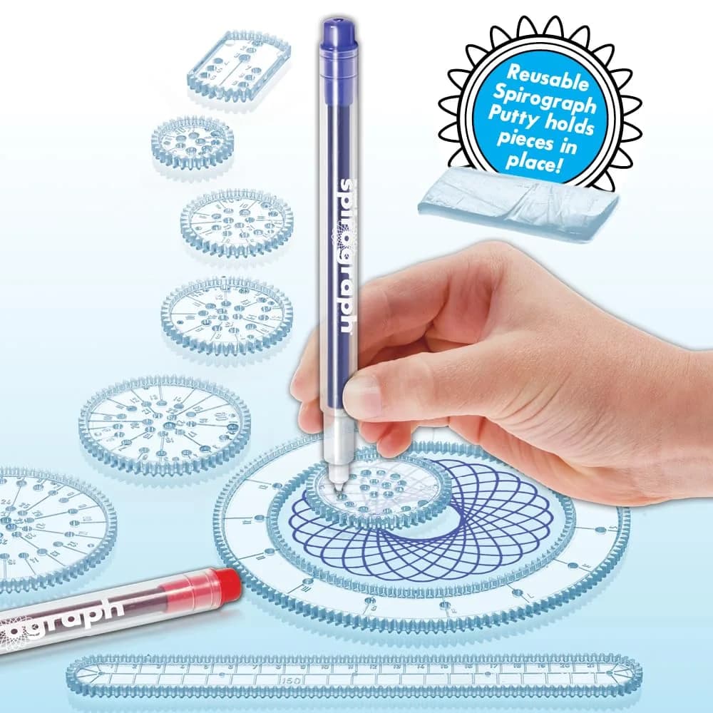 Spirograph Design Set Collectors Tin – Classic Gear Spiral Art Drawing Kit | Ages 8+ - view 2