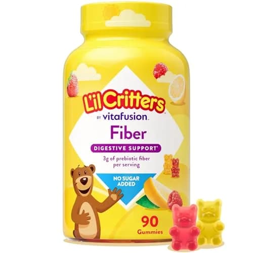 Lil Critters Kids Fiber Gummies for Digestive Support | Sugar Free, 90 Count (Pack of 1) thumbnail 1