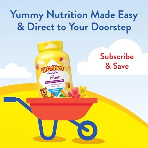 Lil Critters Kids Fiber Gummies for Digestive Support | Sugar Free, 90 Count (Pack of 1) thumbnail 5