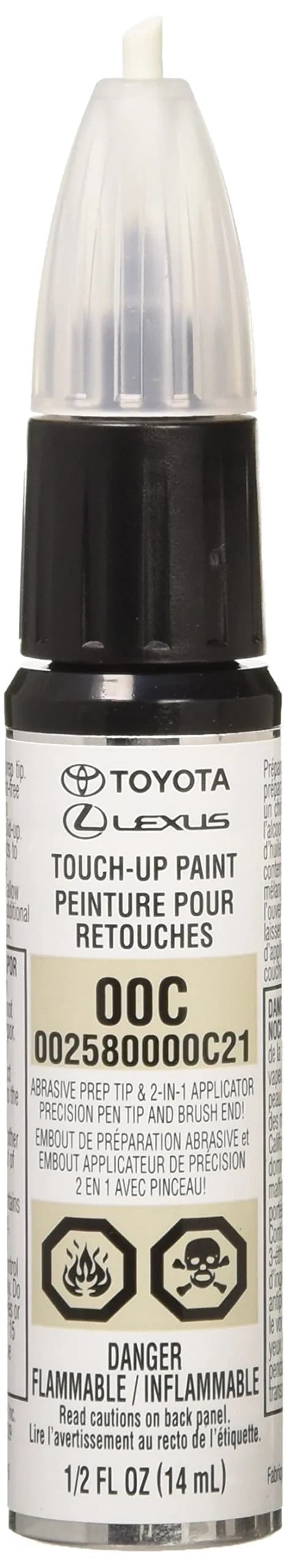 Toyota Genuine Clear Coat Touch-Up Paint Pen 14ml (0.5 fl oz) | For Small Scratches & Chips — 00C