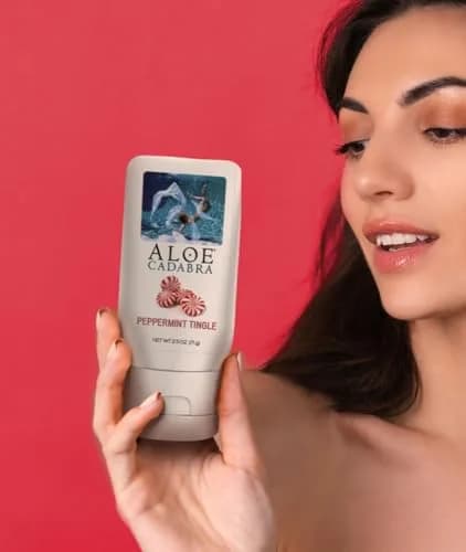 Aloe Cadabra Organic Peppermint Personal Lubricant 74ml (2.5 Fl Oz) | Water-Based, pH-Balanced, Toy Compatible thumbnail 4
