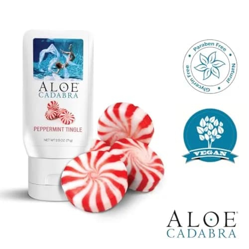 Aloe Cadabra Organic Peppermint Personal Lubricant 74ml (2.5 Fl Oz) | Water-Based, pH-Balanced, Toy Compatible thumbnail 5