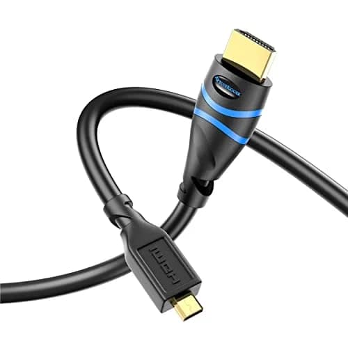 BlueRigger Micro HDMI to HDMI Cable 0.91m (3ft) | 4K@60Hz HDR 18Gbps ARC - main product image