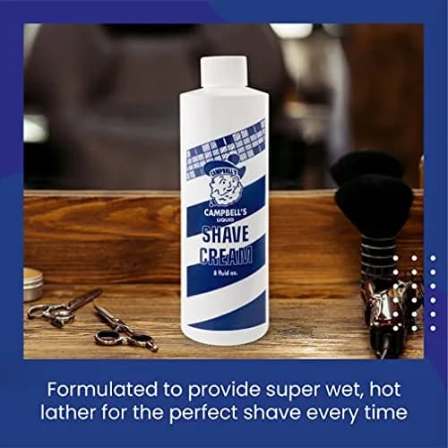 Campbell’s Liquid Shave Cream Lather, Barber Shaving Cream, 8 Oz (Pack of 3) | Barbershop-Quality Hot Lather thumbnail 3