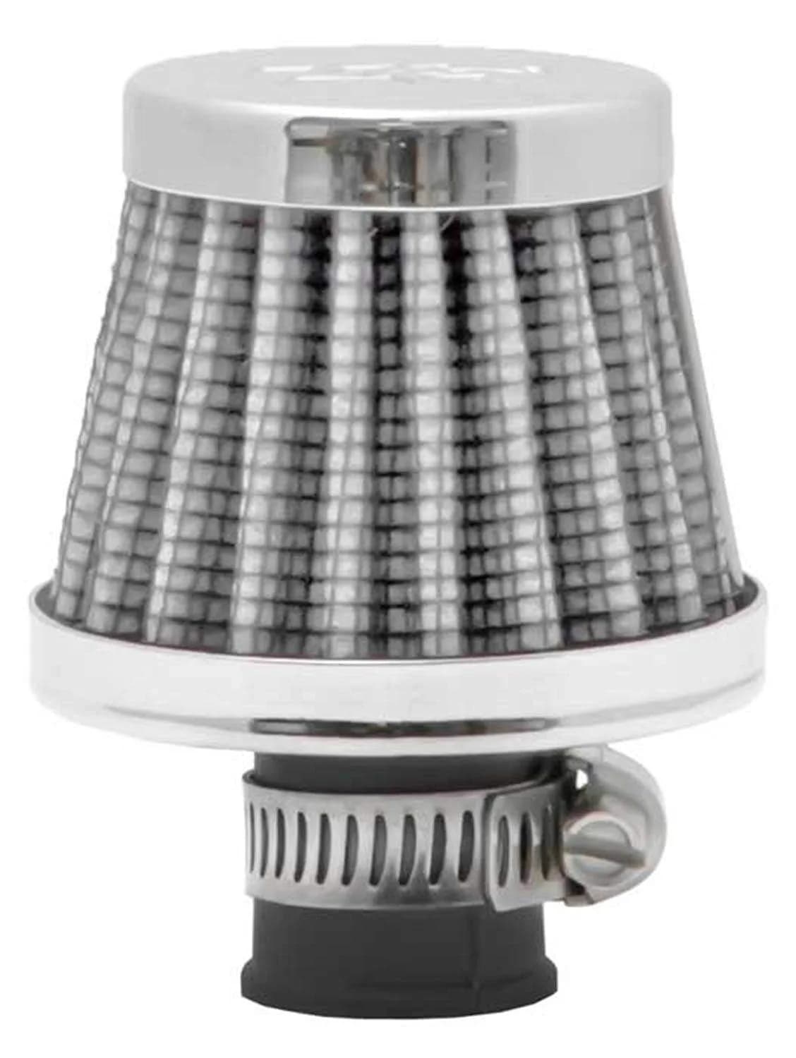 K&N 62-1600WT Breather Air Filter 1.75 in Height | High Performance, Washable, Reusable Engine Filter — White