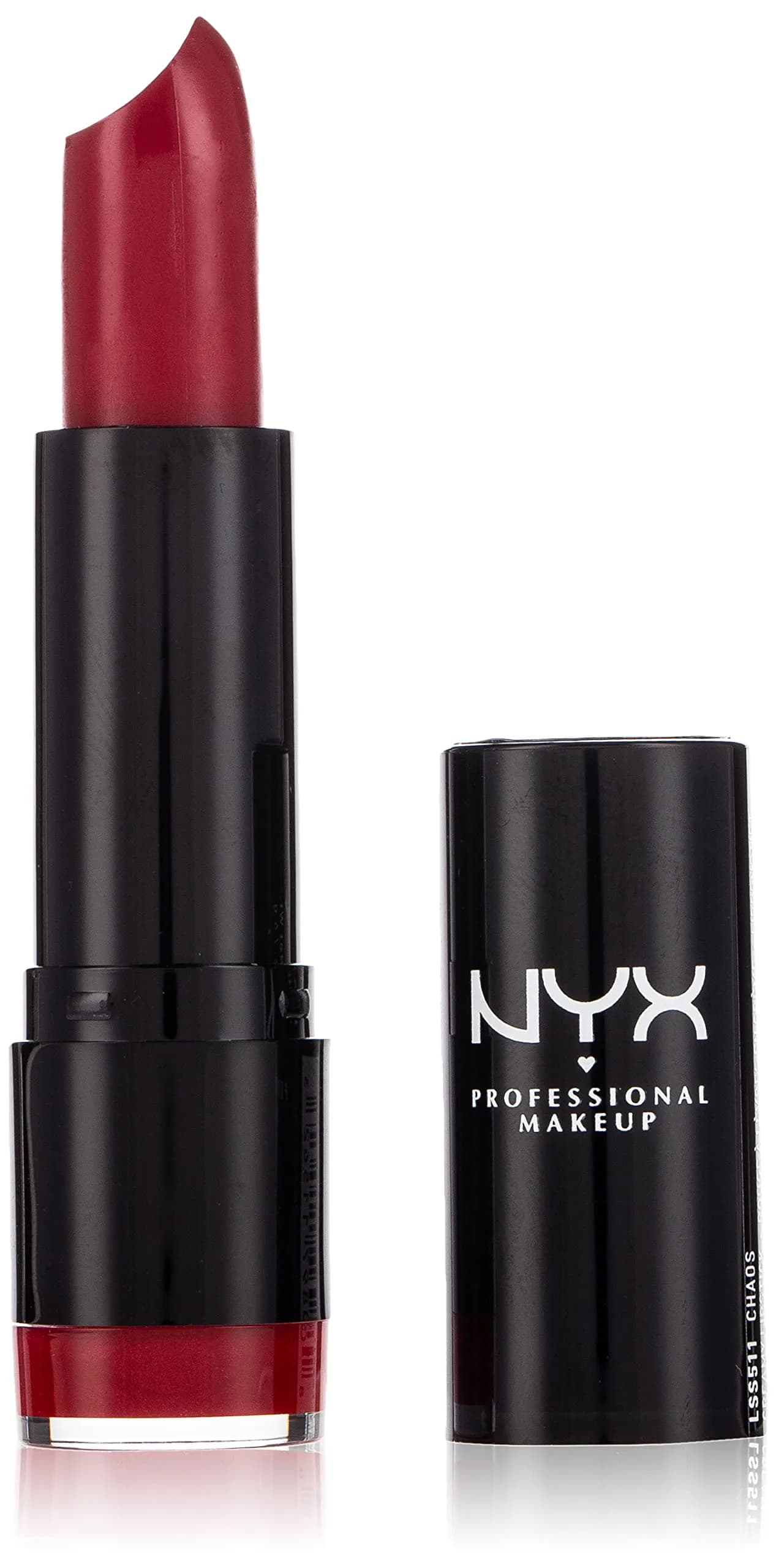 NYX PROFESSIONAL MAKEUP Extra Creamy Round Lipstick - Chaos (Strawberry Pink) 4g (0.14 Oz) | Velvety, Saturated Color - main product image