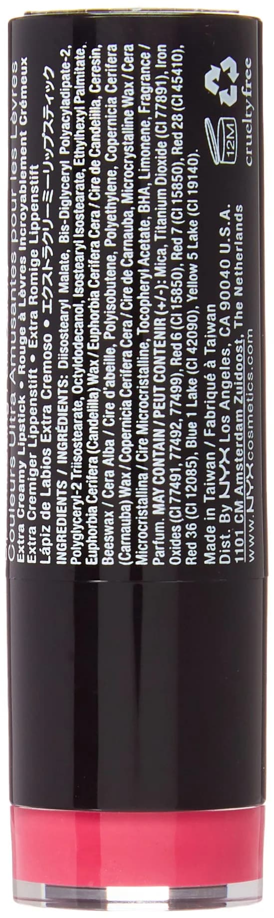 NYX PROFESSIONAL MAKEUP Extra Creamy Round Lipstick - Pink Lyric (Bright Blue-Toned Pink) 2.7in (6.6cm) - view 2