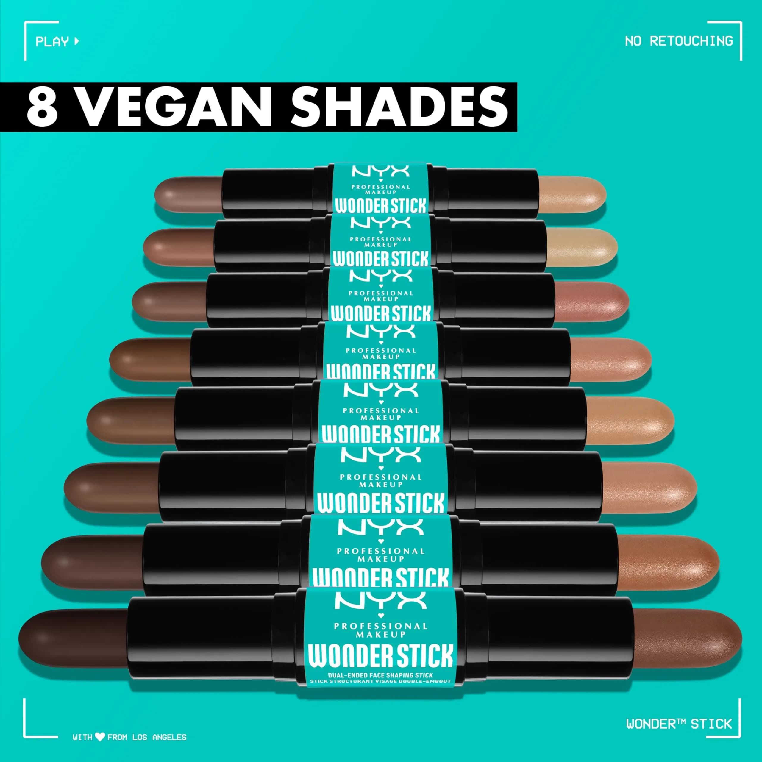 NYX PROFESSIONAL MAKEUP Wonder Stick Contour & Highlight Stick - Deep Rich, 0.32 oz (9 g) - view 5