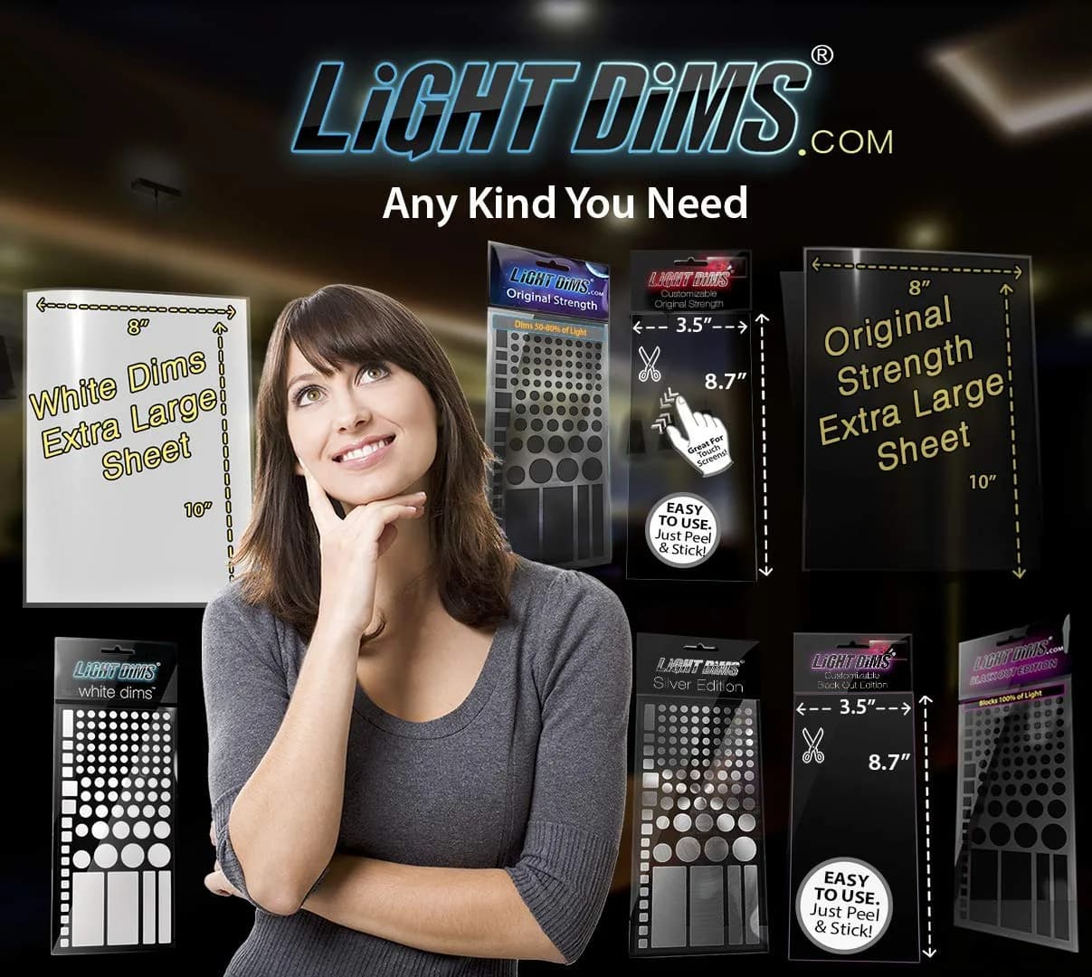 LIGHT DIMS Black Out Edition Sticker Decal Sheet | Blocks 100% of Light - view 7