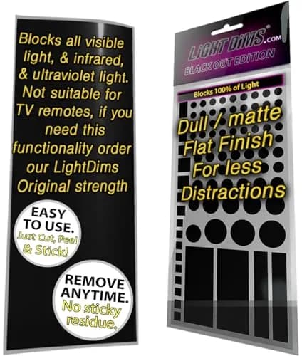 LIGHT DIMS Black Out Edition Sticker Decal Sheet | Blocks 100% of Light thumbnail 2