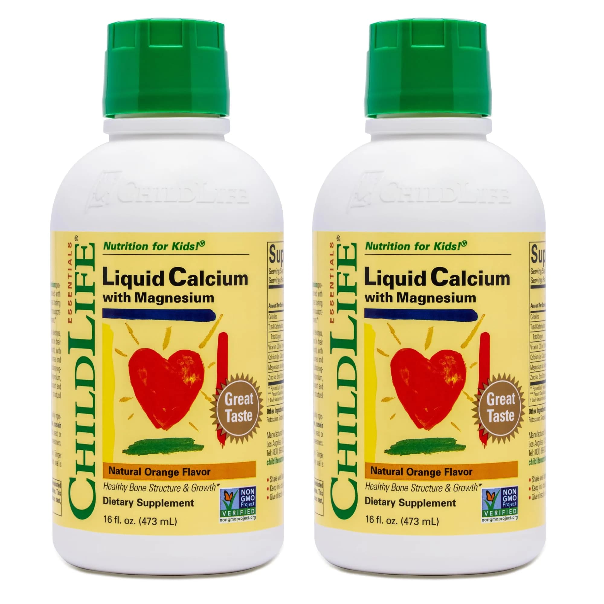 ChildLife Essentials Liquid Calcium Supplement for Kids, 16 fl Oz (4 Pack) | Supports Healthy Teeth & Bones in Children — 16 Fl Oz