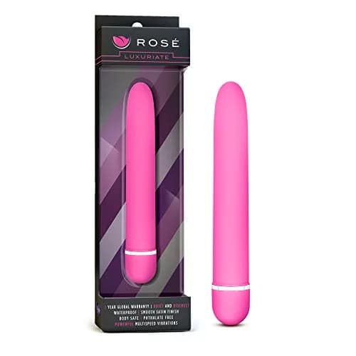 Blush Rosé Luxuriate 7" Vibrator for Women, Men & Couples - Multi-Speed Satin Smooth Wand thumbnail 1